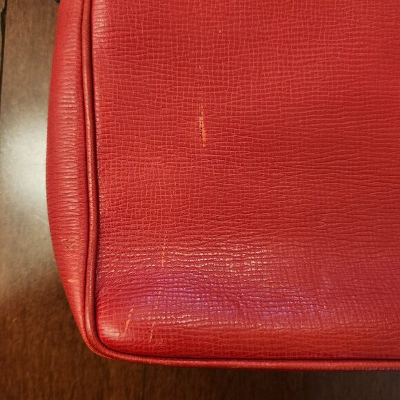 Celine red leather shoulder bag vintage - Picture 9 of 16